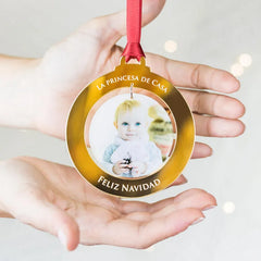 Personalized Photo Frame Ornament with Dangling Picture
