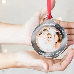 Personalized Photo Frame Ornament with Dangling Picture