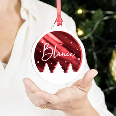 Personalized 3D Silhouette Christmas Ornament | Custom Name
