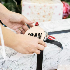 Personalized Wooden Name Ornament | Stencil Cut with Custom Icon