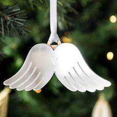 Personalized Angel Wings Memorial Ornament | Custom Engraved Keepsake