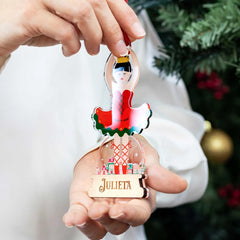 Personalized Ballerina Christmas Ornament | Custom Engraved Name