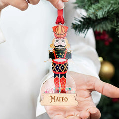 Personalized Nutcracker Christmas Ornament | Custom Name Engraved