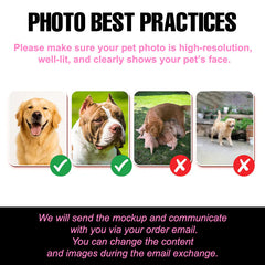 Custom Wedding Bar Menu Sign with Pet Portrait 7.5" x 5"