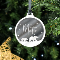 Personalized 3D Silhouette Christmas Ornament | Custom Name