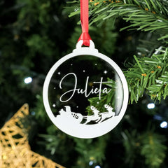 Personalized 3D Silhouette Christmas Ornament | Custom Name