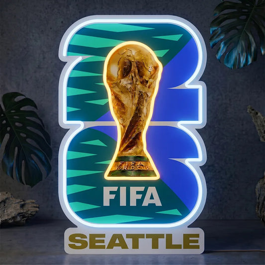 Seattle 2026 FIFA World Cup Neon Sign