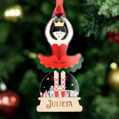 Personalized Ballerina Christmas Ornament | Custom Engraved Name