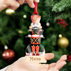 Personalized Nutcracker Christmas Ornament | Custom Name Engraved