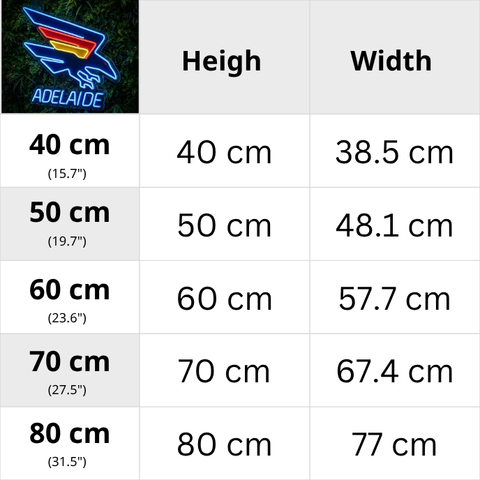 Adelaide Crows Neon Sign