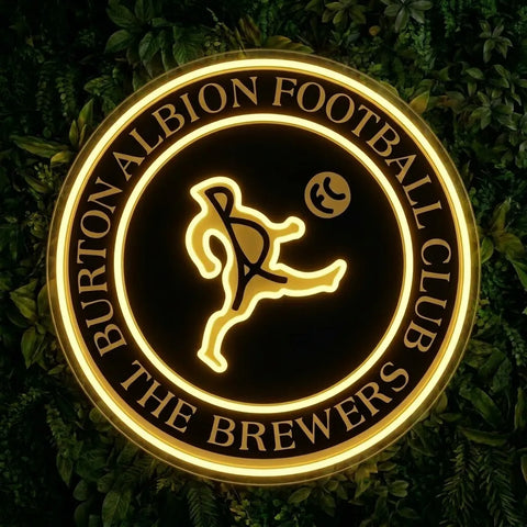 Burton Albion Crest Neon Sign