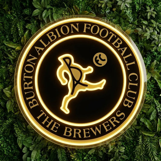 Burton Albion Crest Neon Sign