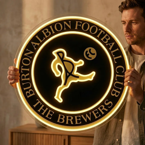 Burton Albion Crest Neon Sign
