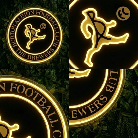 Burton Albion Crest Neon Sign