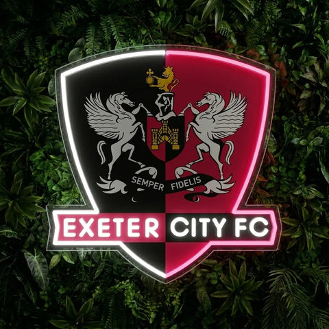 Exeter City Crest Neon Sign