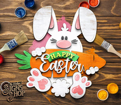 Happy Easter Bunny Door Hanger