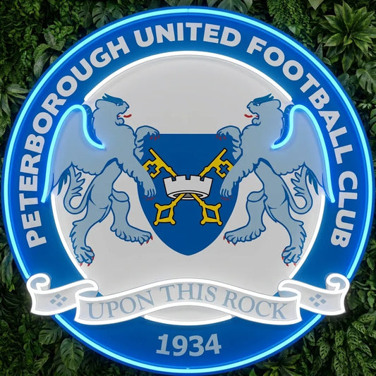 Peterborough United Crest Neon Sign