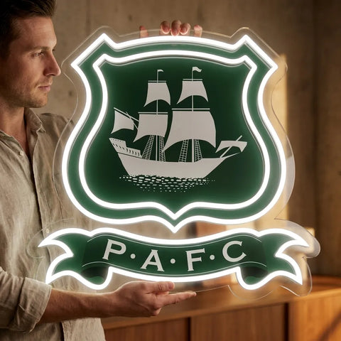 Plymouth Argyle Crest Neon Sign