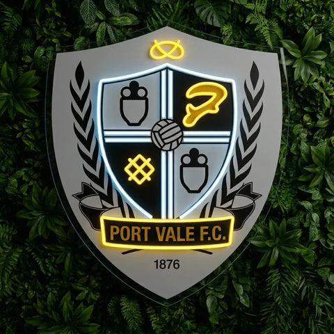 Port Vale FC Crest Neon Sign
