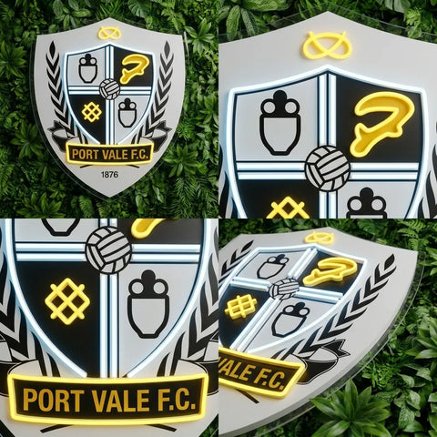Port Vale FC Crest Neon Sign