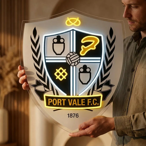 Port Vale FC Crest Neon Sign