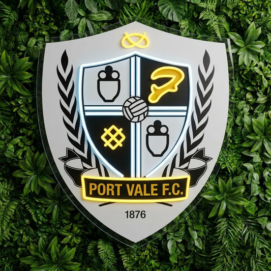 Port Vale FC Crest Neon Sign