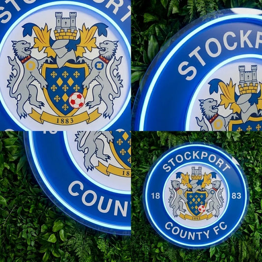 Stockport County FC Crest Neon Sign