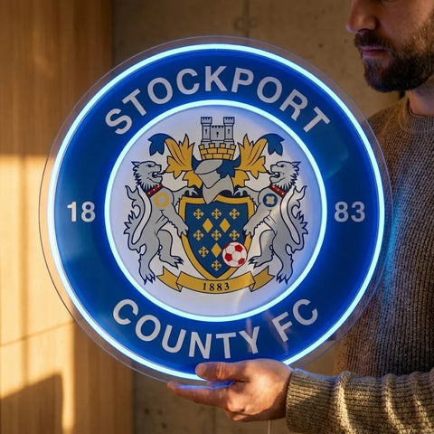 Stockport County FC Crest Neon Sign