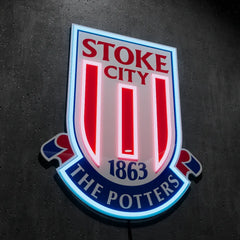 Stoke City FC Badge Neon