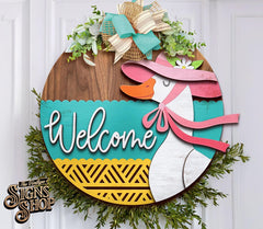 Welcome Goose Door Hanger