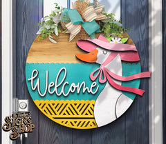 Welcome Goose Door Hanger