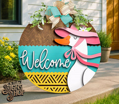 Welcome Goose Door Hanger