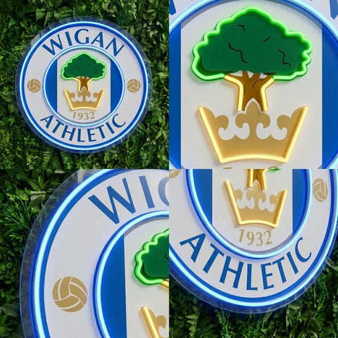 Wigan Athletic Crest Neon Sign