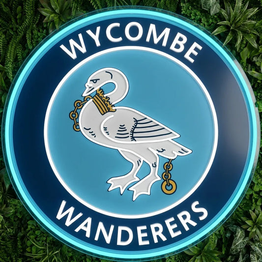 Wycombe Wanderers Crest Neon Sign