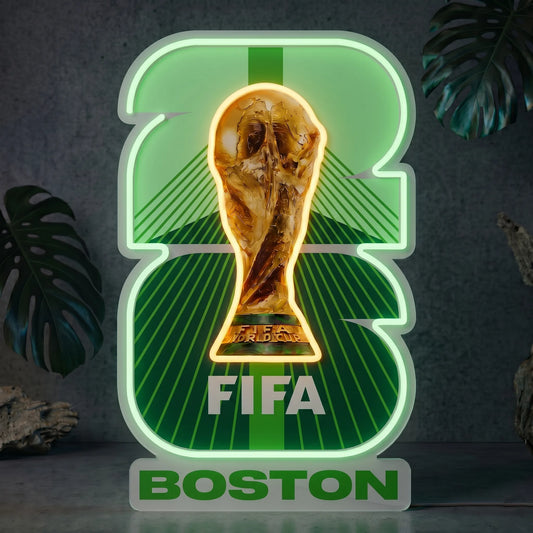 Boston 2026 FIFA World Cup Neon Sign