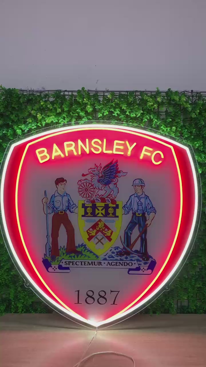 Barnsley FC Crests Neon Sign
