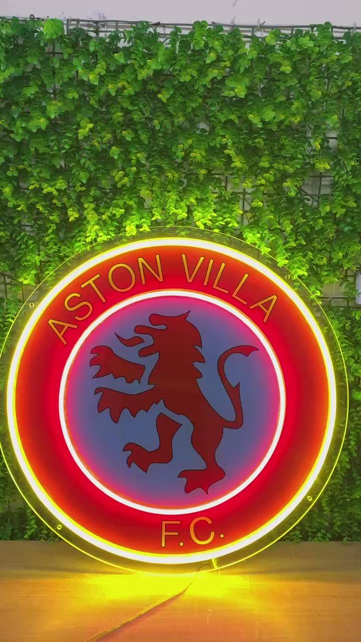 Aston Villa 1990 Neon Sign